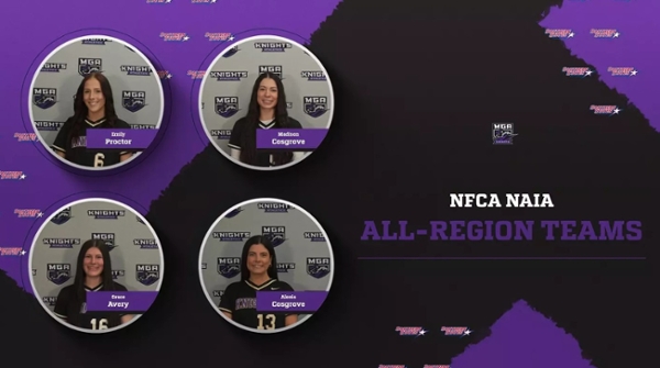 Knights had four players named to the Region II All-Region teams with Emily Proctor and Madison Cosgrove being named to the First Team and Alexis Cosgrove and Grace Avery being named to the Second Team.